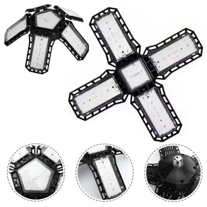 ÇOK SATAN Ledx Ayarlanabilir Açılı 4 Kanatlı 108 Smd Ledli Galaxy Projektör Işığı 50w 5500 Lumen E27 32cm Çap