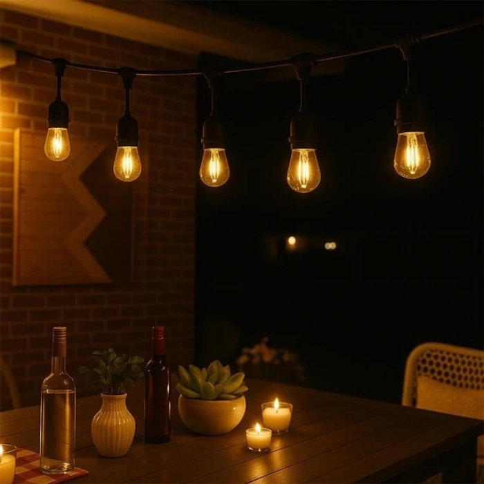 ÇOK SATAN Ledx Kb00001 5li E27 Duy Sıralı 5 Metre Lamba Kablosu (5 Adet Duy İçerir)