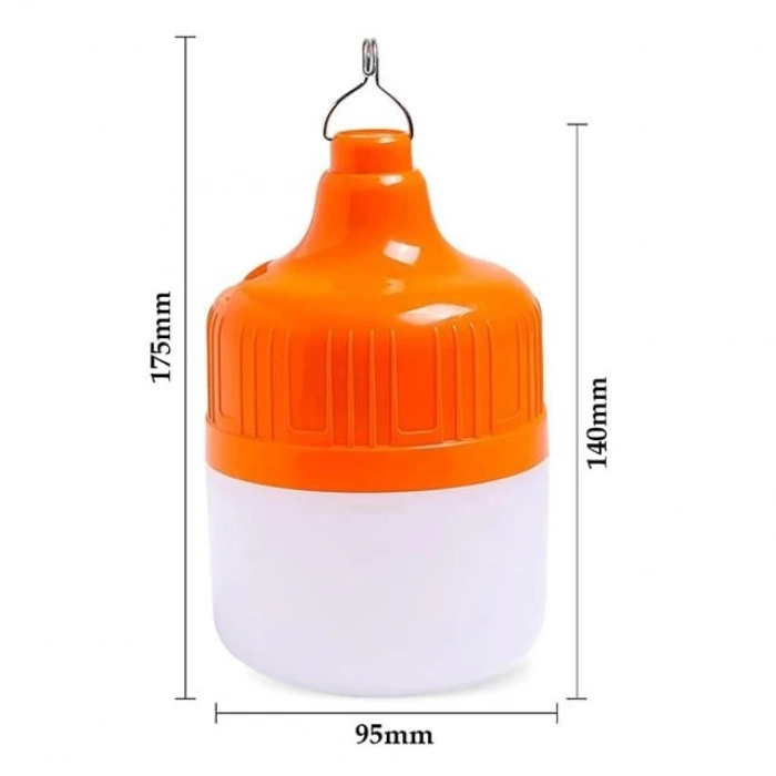 ÇOK SATAN Ledx Ln-or50g 50 Watt Type-c Şarjlı Taşınabilir Asma Kancalı Kamp Çadır Lambası 6500k 1200mah 3 Modlu Abs Malzeme