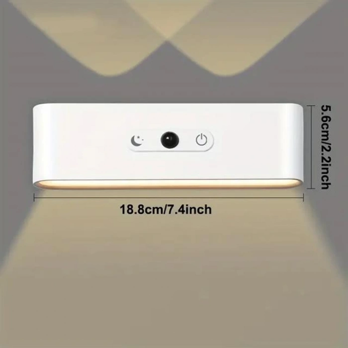 ÇOK SATAN Ledx Sk-bd188f Çift Yönlü Hareket Sensörlü Dekoratif Şarjlı Duvar Aplik 2 Mercekli 15 Smd Ledli 3000k-4000k-6500k