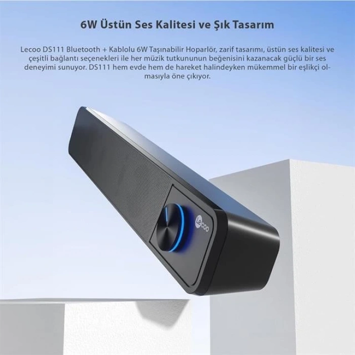 ÇOK SATAN Lenovo Lecoo Ds111 6w Kablolu Bluetooth Stereo Tv Monitör Soundbar Hoparlör