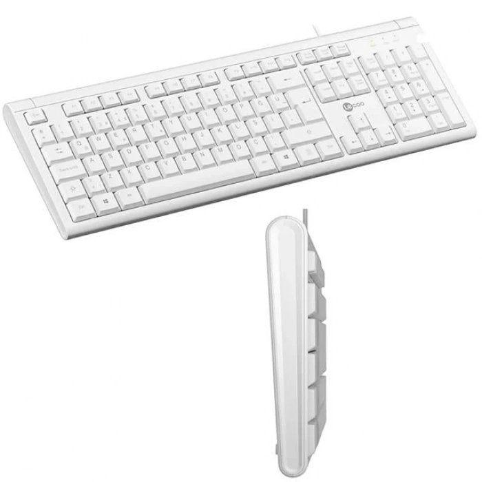 ÇOK SATAN Lenovo Lecoo Kb101 Usb Kablolu Beyaz Türkçe Q Klavye