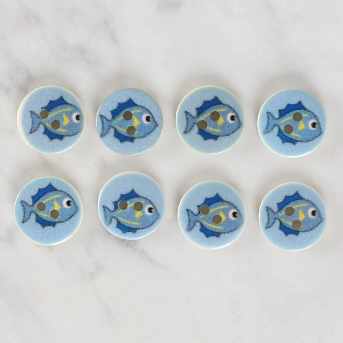 ÇOK SATAN Loren Crafts 8li Balık Düğme - 1160