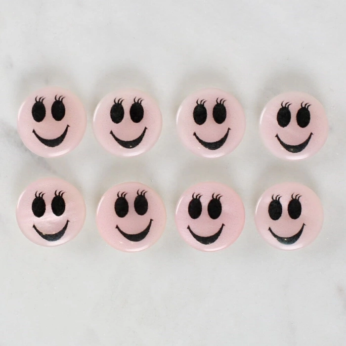 ÇOK SATAN Loren Crafts 8li Gülen Yüz Düğme - 1015