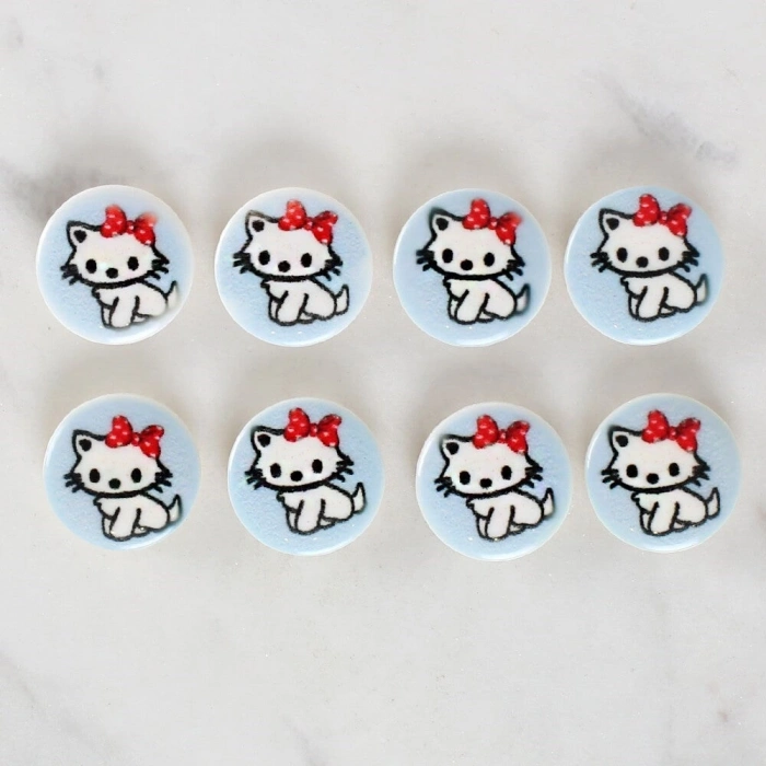 ÇOK SATAN Loren Crafts 8li Kedi Düğme - 1066