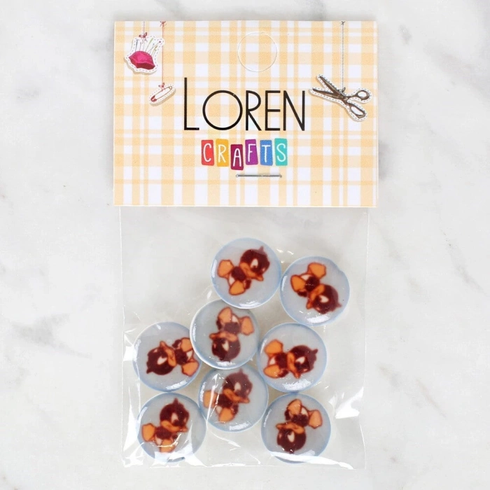ÇOK SATAN Loren Crafts 8li Ördek Düğme - 1203