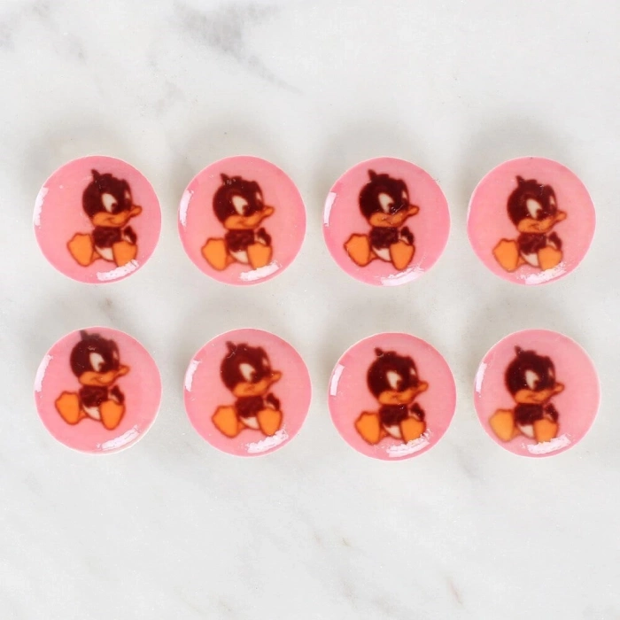 ÇOK SATAN Loren Crafts 8li Ördek Düğme - 1208