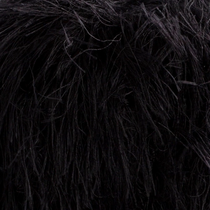 ÇOK SATAN Loren Luna Tavşan Tüyü Siyah El Örgü İpi - R004 - 34002