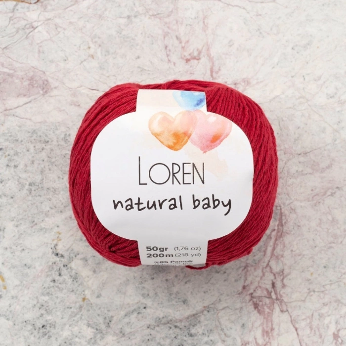ÇOK SATAN Loren Natural Baby Bordo El Örgü İpi - R099 - 33819