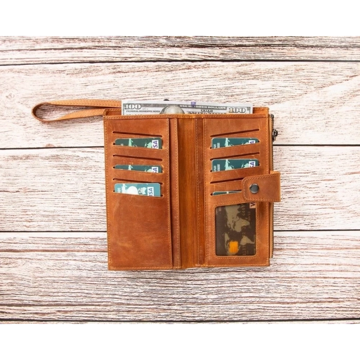 ÇOK SATAN Lozan Hanger 6.5 inch Uyumlu Deri Kartlıklı Kılıf Karamel