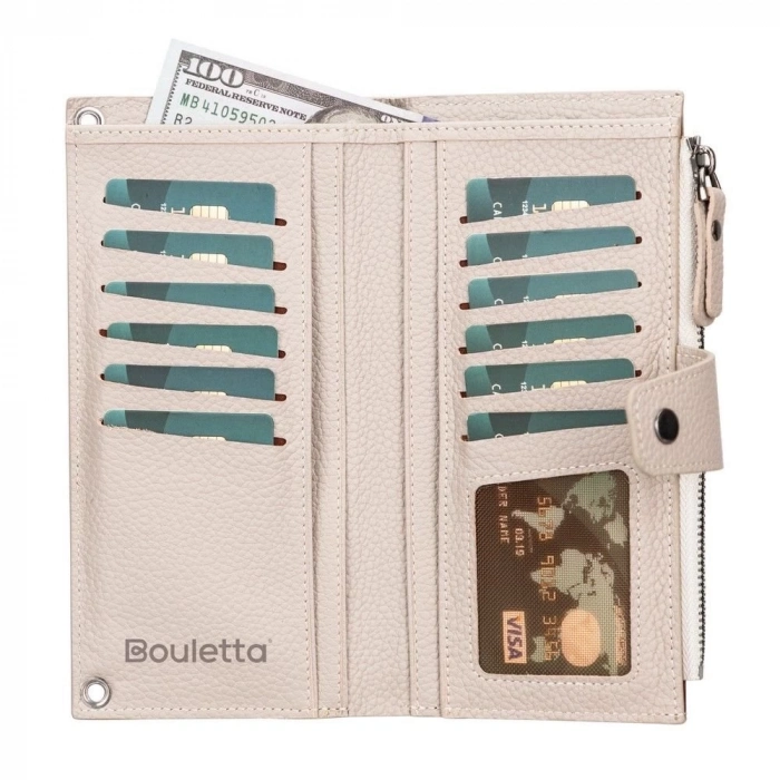 ÇOK SATAN Lozan Strap 6.5 inch Uyumlu Deri Kartlıklı Kılıf ERC3 Bej