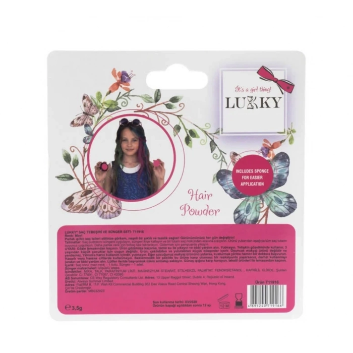 ÇOK SATAN Lukky Süngerli Saç Tebeşiri Mavi