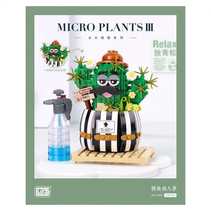 ÇOK SATAN LZ1245 LOZ Kaktüs Blok Seti -Vagon life