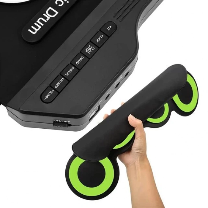 ÇOK SATAN Magicvoice G3002r 7 Ped Gökkuşağı Renkli Elektronik Roll Up Davul Kiti