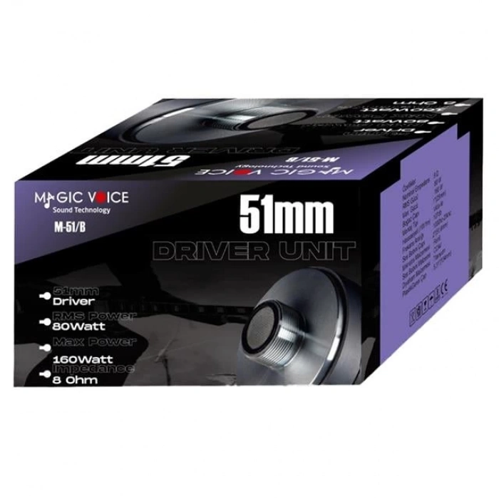 ÇOK SATAN Magicvoice M-51/b 80w Rms 8 Ohm 51mm Profesyonel Hoparlör Tweeter Driver Ünitesi
