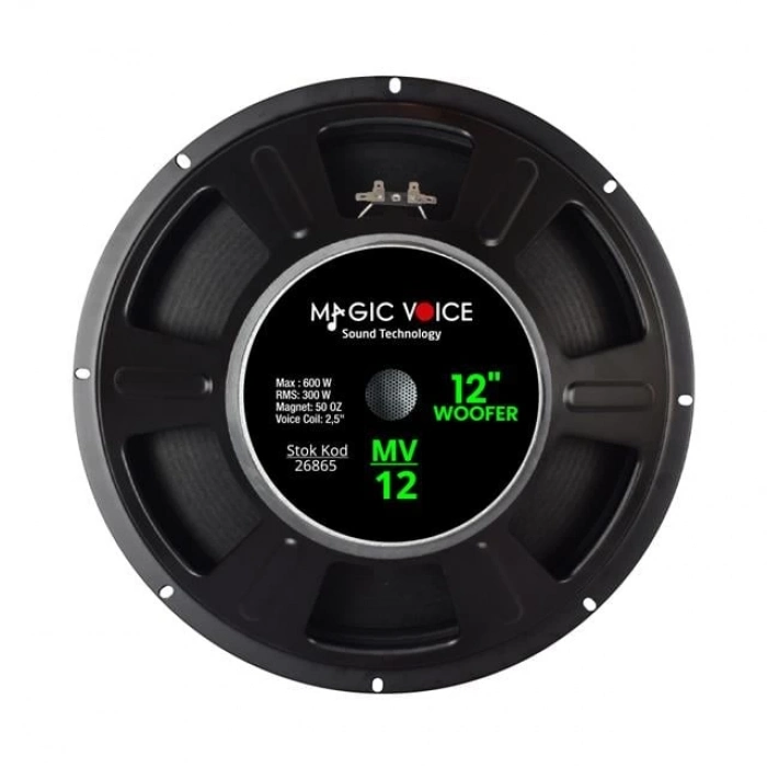 ÇOK SATAN Magicvoice Mv-12 Maks.600 Watt / Rms 300 Watt 12” Siyah 30 Cm Woofer Yedek Hoparlör