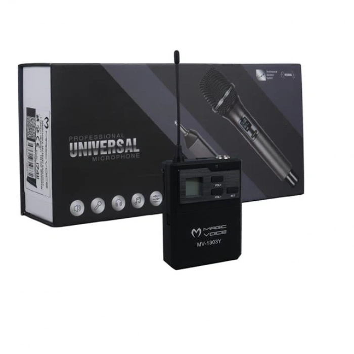 ÇOK SATAN Magicvoice Mv-1303y Uhf 1 Yaka + 1 Headset Kablosuz Profesyonel Telsiz Mikrofon