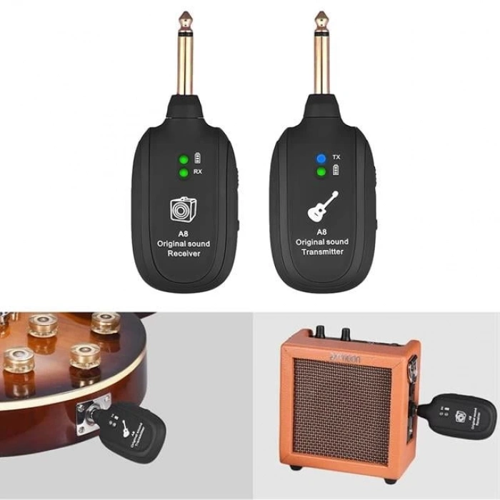 ÇOK SATAN Magicvoice Mv-19583 Uhf Gitar Tip Kablosuz Amfi Ve Enstrüman Kablosuz Mikrofonu