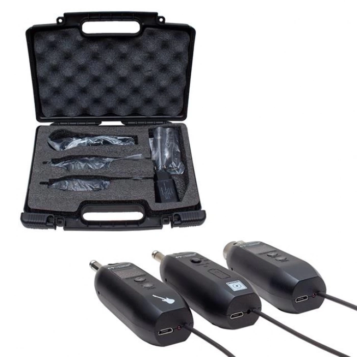 ÇOK SATAN Magicvoice Mv-19594 Uhf Göstergeli Kablosuz Amfi Mikrofon Ve Enstrüman Aksesuarı Üçlü Set