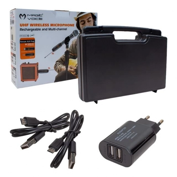 ÇOK SATAN Magicvoice Mv-19596 Uhf Yaka Tipi Enstrüman Dörtlü Mikrofon Set