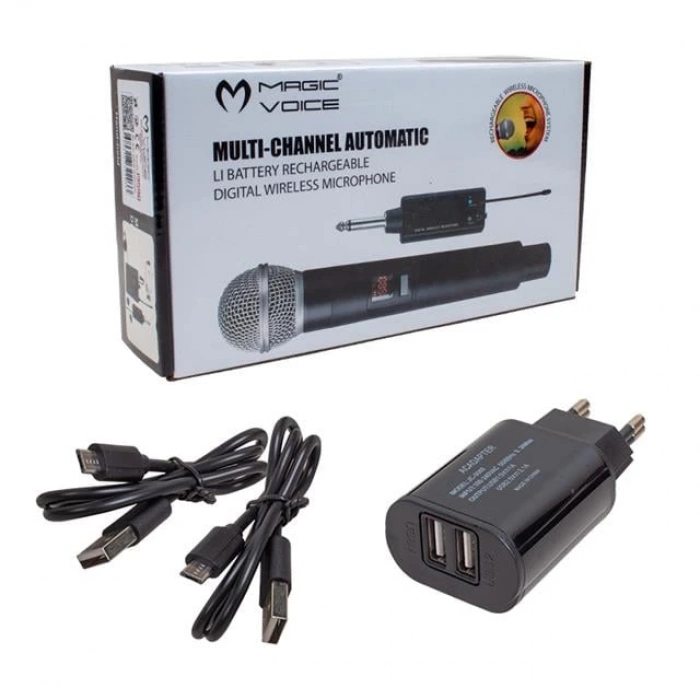 ÇOK SATAN Magicvoice Mv-19599 Uhf Kablosuz Enstrüman Uyumlu Jack Girişli İkili Mikrofon Set