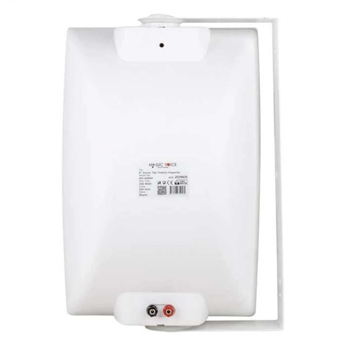 ÇOK SATAN Magicvoice Mv-20969 İki Yollu 8 20cm 250w 100v Trafolu Beyaz Hoparlör
