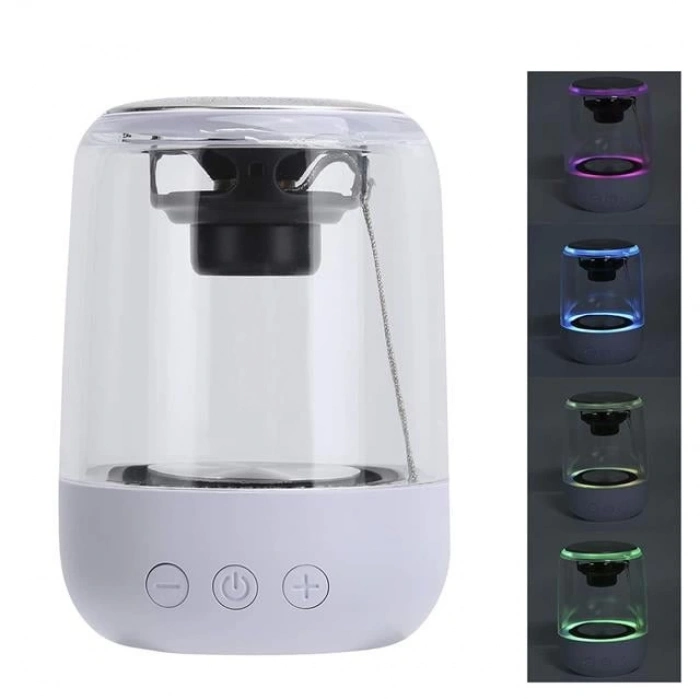 ÇOK SATAN Magicvoice Mv-24696 600 Mah Taşınabilir Rgb Mikrofonlu Aux-tf-bluetooth 3 Watt Hoparlör (beyaz)