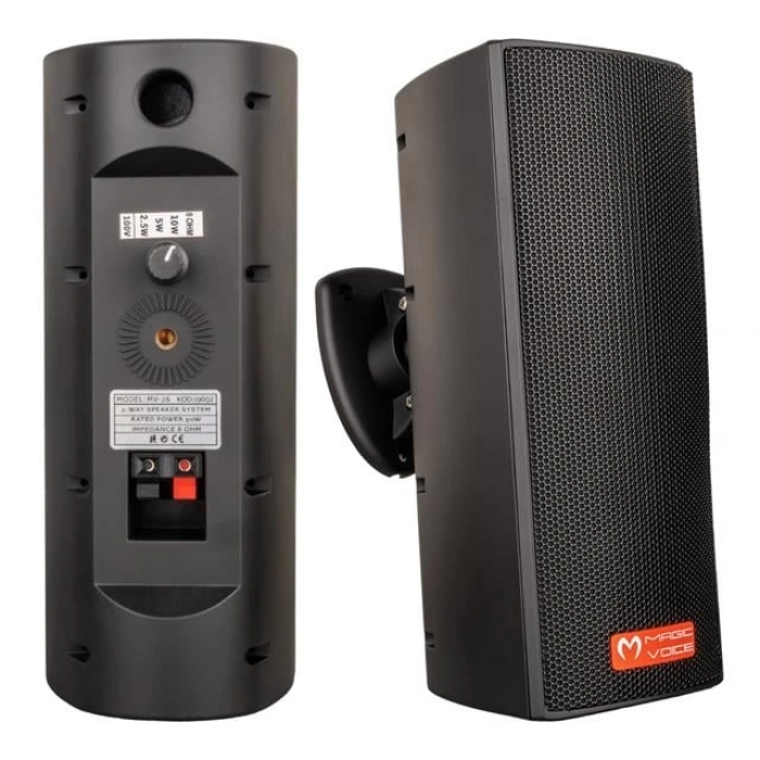 ÇOK SATAN Magicvoice Mv-26  2x7,5 Cm 50w 3 Yollu Siyah Sütun Hat Trafolu Hoparlör 2li Takım