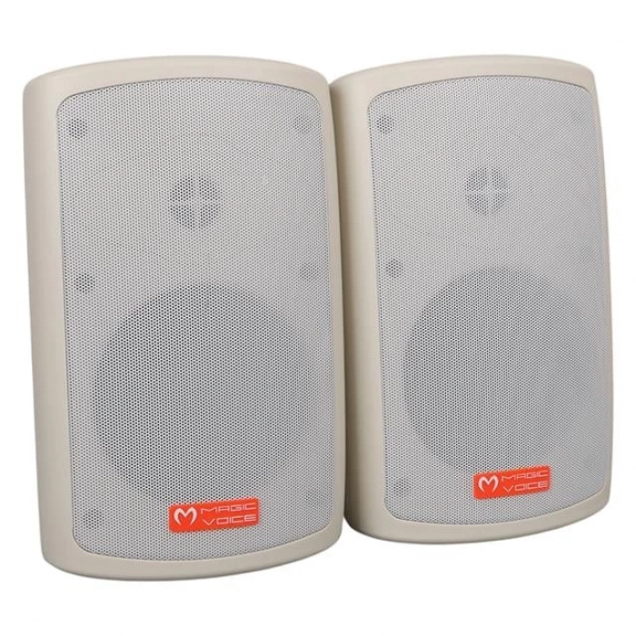 ÇOK SATAN Magicvoice Mv-36 11 Cm 50 Watt Komütatörlü Hat Trafolu Krem Beyaz Sütun Hoparlör (2li Takım)