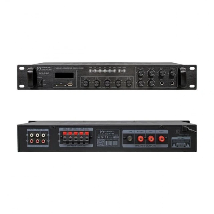ÇOK SATAN Magicvoice Mv-540 100 Watt Usb-sd-bluetooth 2 Mikrofon Girişli 5 Bölgeli Hat Trafolu Anfi