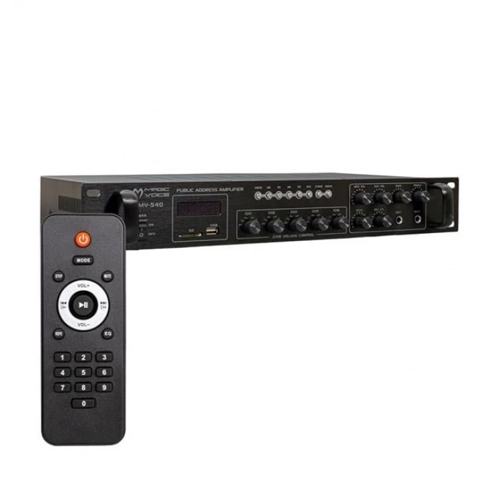 ÇOK SATAN Magicvoice Mv-540 100 Watt Usb-sd-bluetooth 2 Mikrofon Girişli 5 Bölgeli Hat Trafolu Anfi