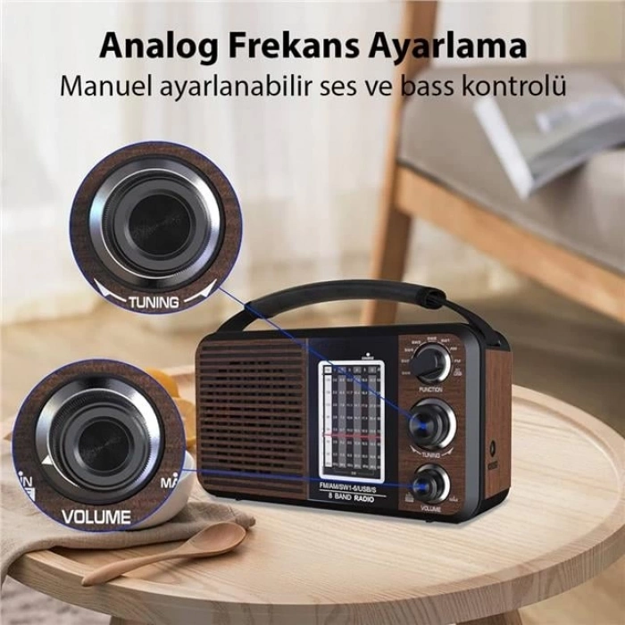 ÇOK SATAN Magicvoice Usr11 Portatif Analog Radyo Fm-usb-sd/mmc-aux (88-108 Fm Frekans Aralığı)