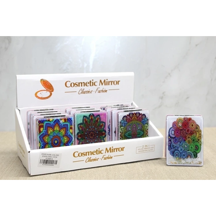 ÇOK SATAN Mandala Desenli Hareketli Sulu El Aynası Alk4583