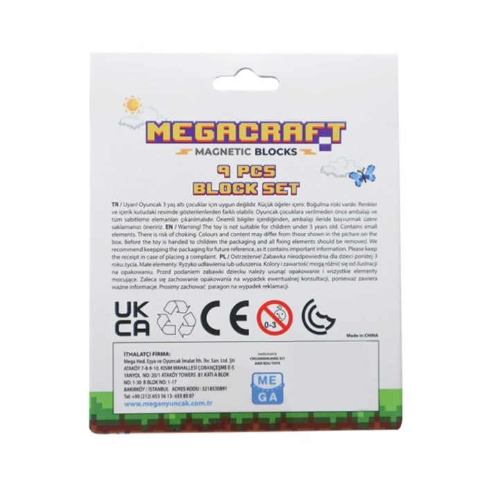 ÇOK SATAN Megacraft 9 Parça Ağaç Gövde Blok