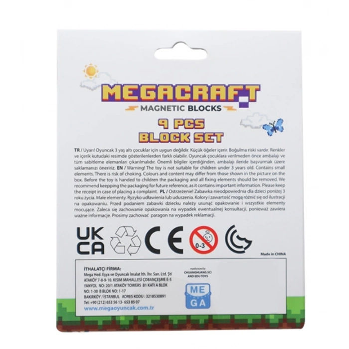 ÇOK SATAN Megacraft 9 Parça Çiçekli Yaprak Çimen Blok