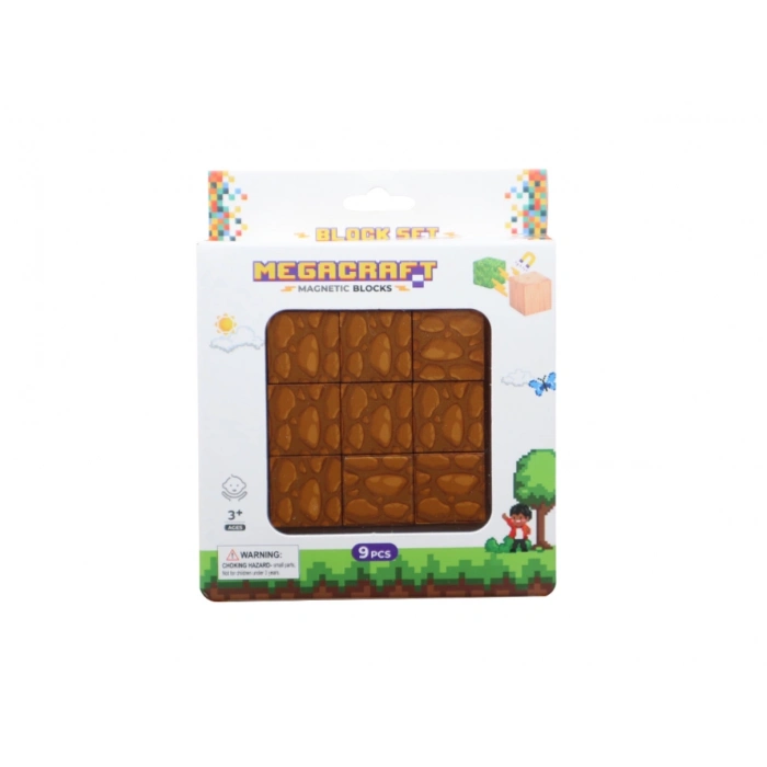 ÇOK SATAN Megacraft 9 Parça Kahverengi Taş Blok