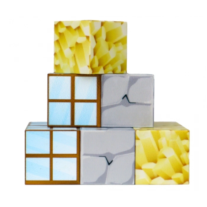 ÇOK SATAN Megacraft 9 Parça Pencere Kaya Altın Blok