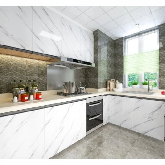 ÇOK SATAN Mermer Desenli Yapışkanlı Tezgah Folyosu 5 Mt.