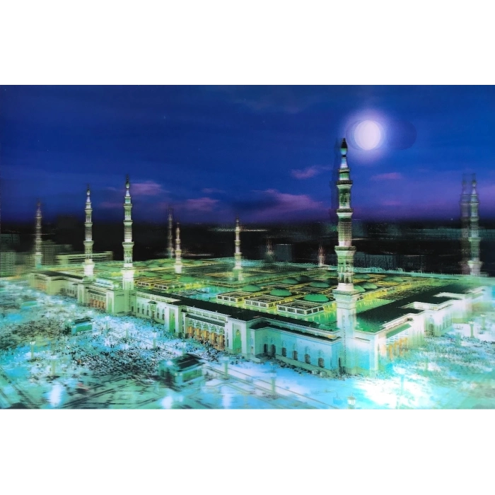 ÇOK SATAN Mescid-i Nebevi Duvar Tablosu Resmi - İslami Hediye Seçeneği 40x60 Cm