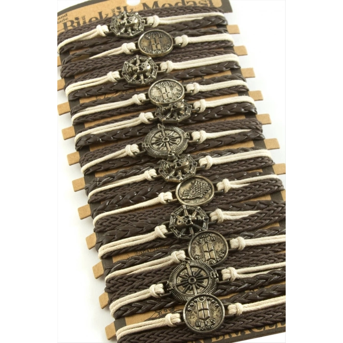 ÇOK SATAN Metal Aparatlı Vinlex Deri Bileklik