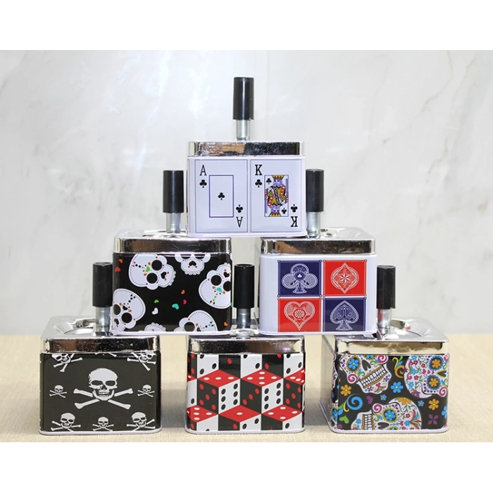 ÇOK SATAN Metal Renkli Basmalı Küllük