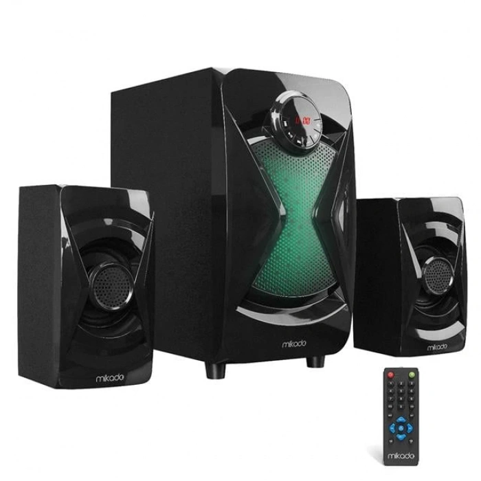 ÇOK SATAN Mikado Md-370bt 38w Siyah Bt/aux/usb/fm/led Işıklı Multimedia Speaker 2+1 Ses Sistemi