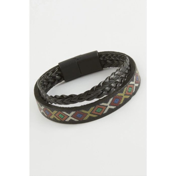 ÇOK SATAN Mıknatıslı Orjinal Deri Bileklik