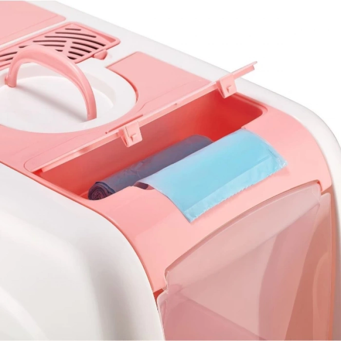 ÇOK SATAN Mikopet Büyük Kapalı Kedi Tuvaleti Mor