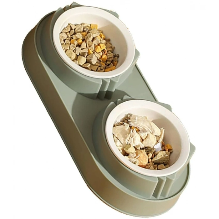 ÇOK SATAN Mikopet Çift Bölmeli Mama Ve Su Kabı