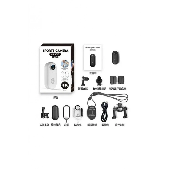 ÇOK SATAN Mini 4k Wıfı Aksiyon Kamerası Vücut Kamerası Giyilebilir Video Kaydedici Hafıza Kartı Dahil