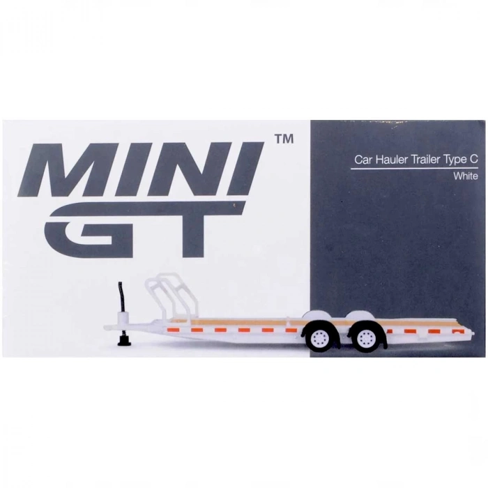 ÇOK SATAN Mini GT 1/64 Car Hauler Trailer White MGTAC21