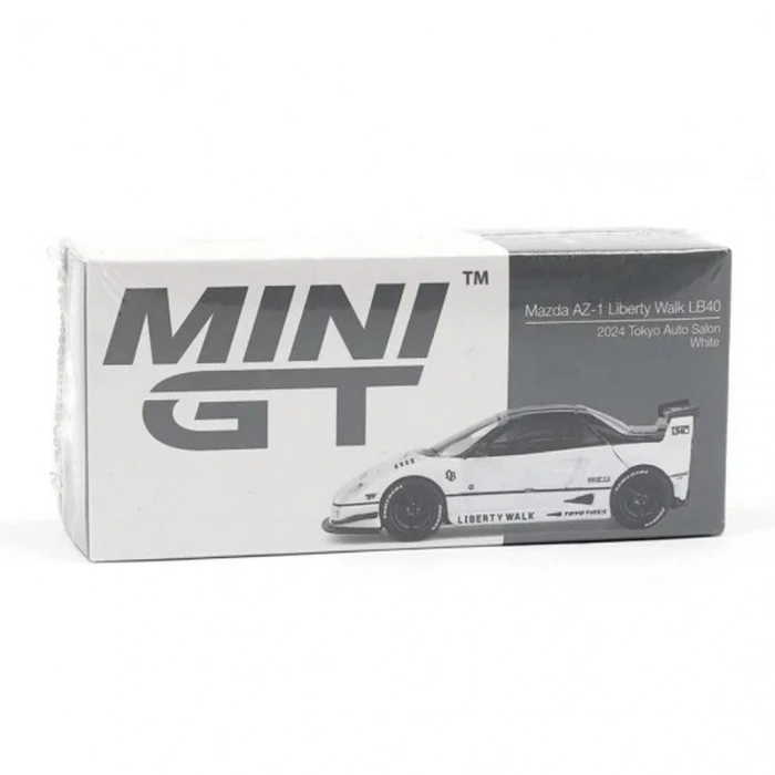 ÇOK SATAN Mini GT 1/64 Mazda AZ-1 Liberty Walk LB40 White 2024 Tokyo Auto Salon