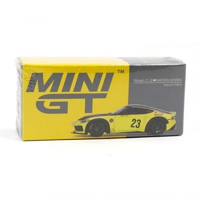 ÇOK SATAN Mini GT 1/64 Nissan Z LB NATION WORKS Ikazuchi Yellow MGT00826