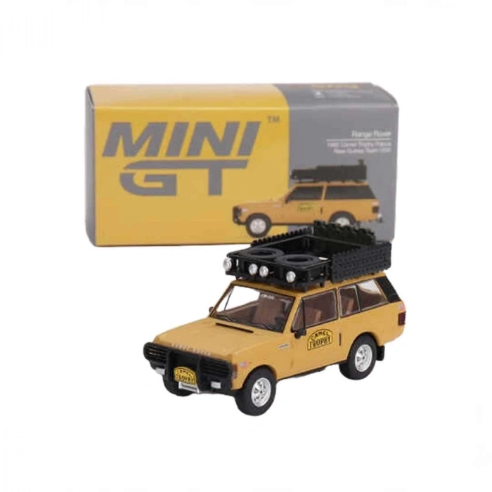 ÇOK SATAN Mini GT 1:64 Range Rover 1982 Camel Trophy Papua New Guinea Team USA